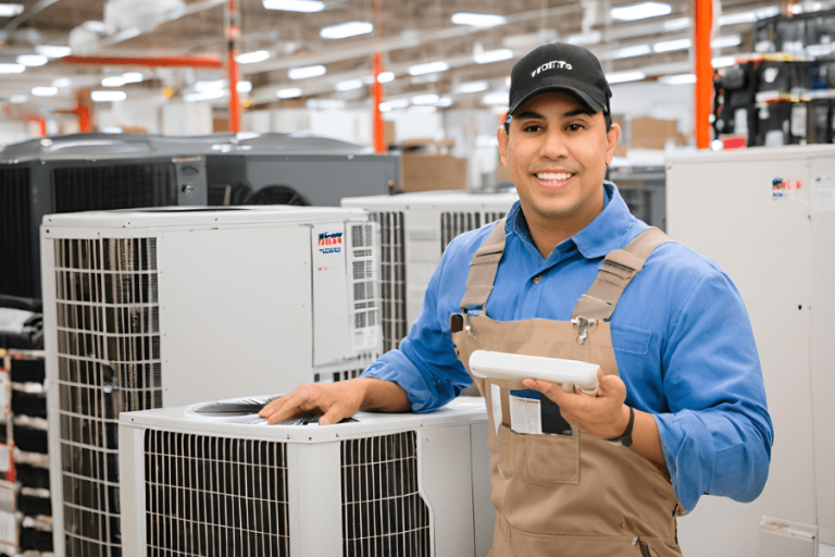 A man in a hvac shop
